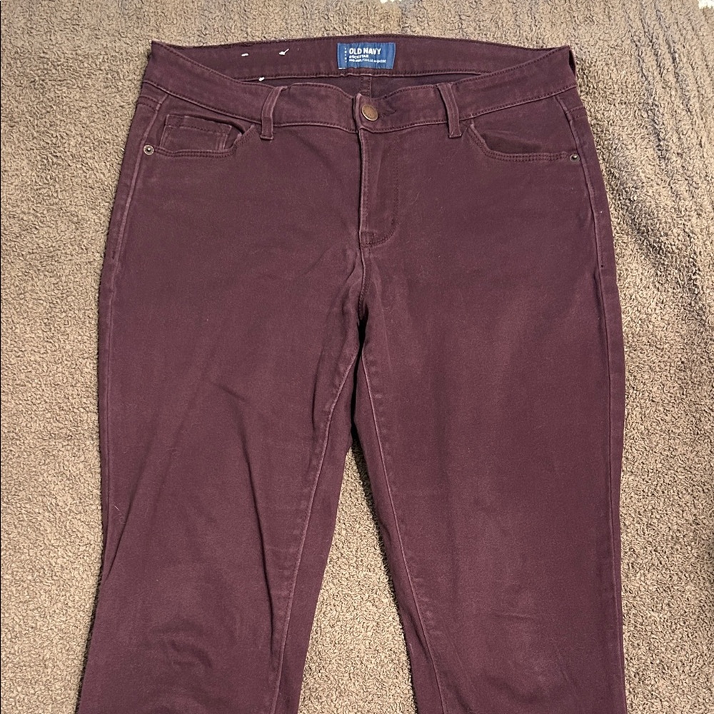 Old Navy Women's Deep Burgundy Purple Skinny Jeans